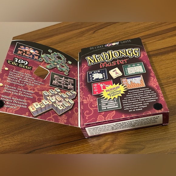 VINTAGE eGames MahJongg Master Deluxe Suite PC 2000 2 CD Set Disc Big Box - Picture 3 of 5